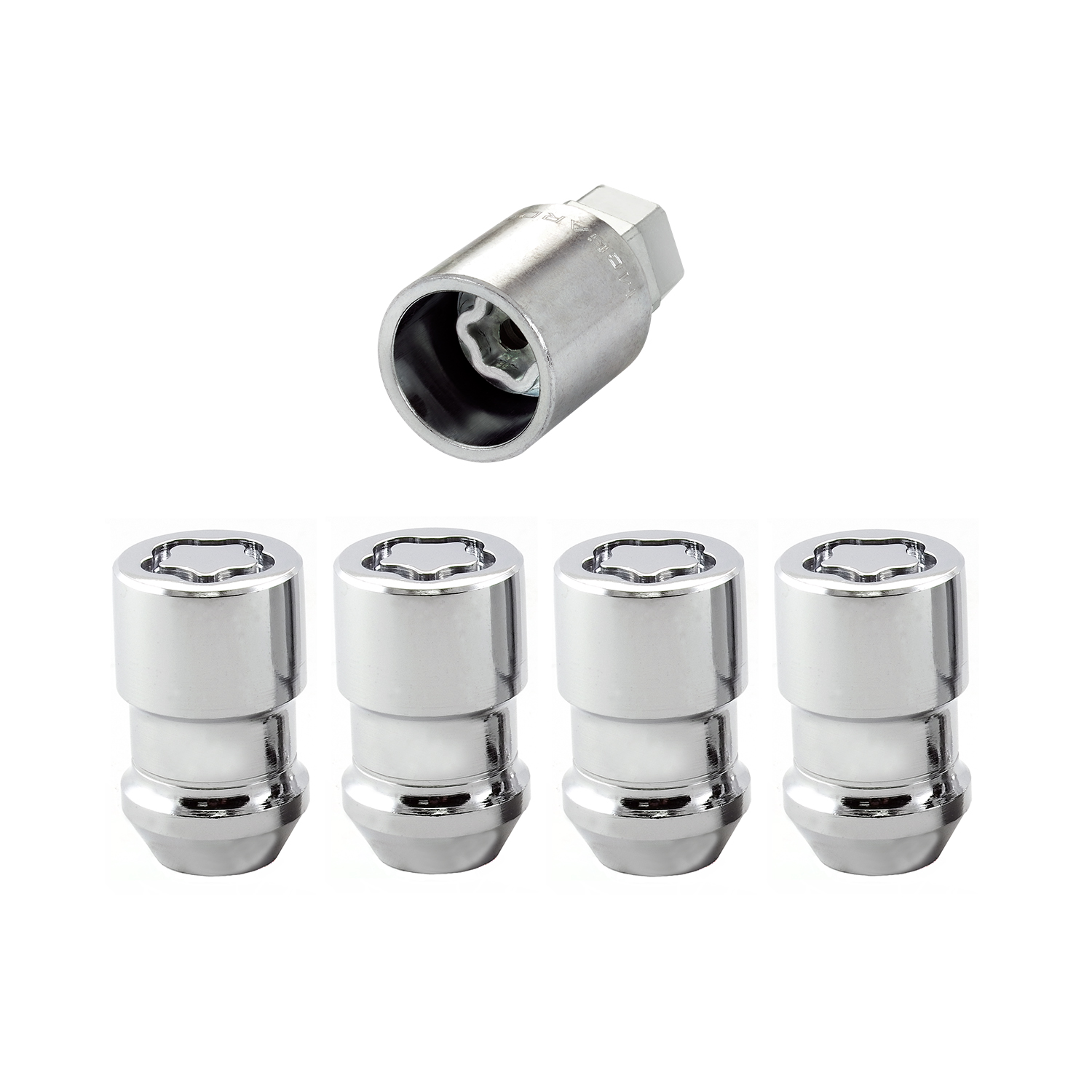 4x TAPERED SEAT Alloy Wheel Locking Nuts For Mitsubishi – M12x1.5 Thread, Lug Bolts (TWD V0b)